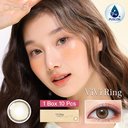 Olens日拋 1盒10片盒裝Vivi Ring Beige