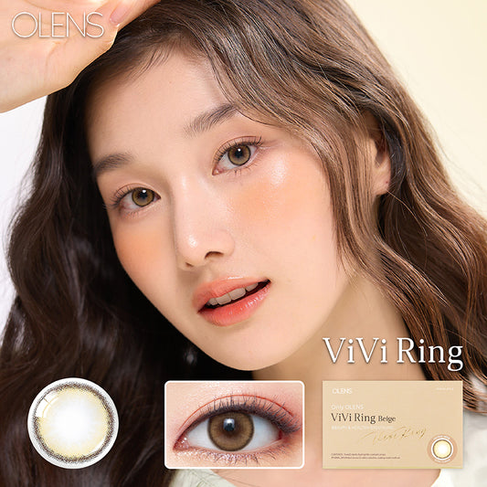 Olens月拋 1盒2片盒裝Vivi Ring Beige
