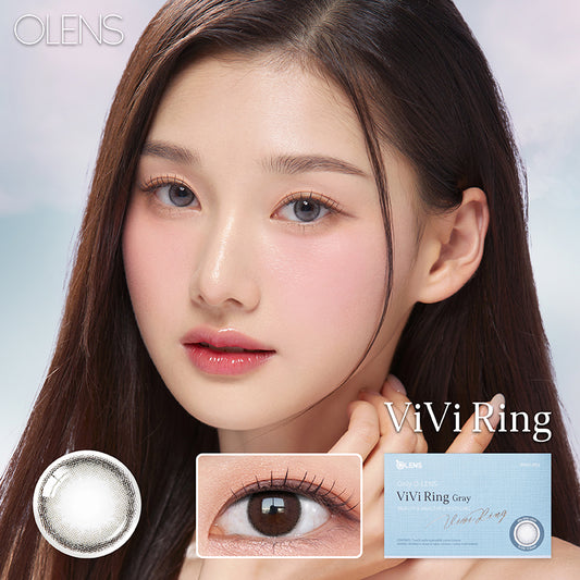 Olens月拋 1盒2片盒裝Vivi Ring Gray