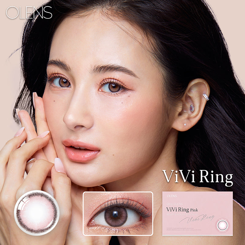Olens月拋 1盒2片盒裝Vivi Ring Pink