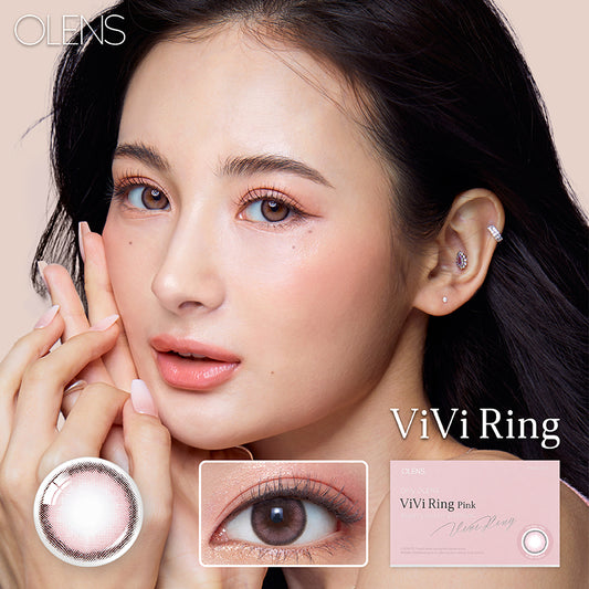 Olens月拋 1盒2片盒裝Vivi Ring Pink
