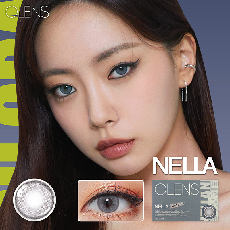 Olens月拋 1盒2片盒裝Nella Ash Gray