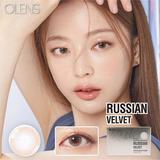 Olens月拋 1盒2片盒裝Russian Velvet Brown