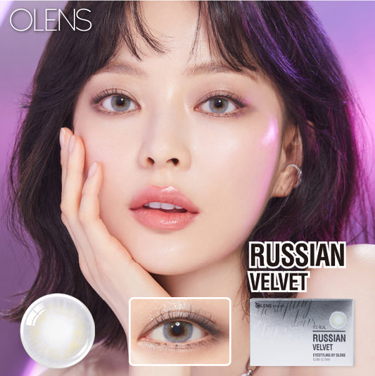 Olens月拋 1盒2片盒裝Russian Velvet Gray