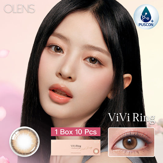 Olens日拋 1盒10片盒裝Vivi Ring Brown