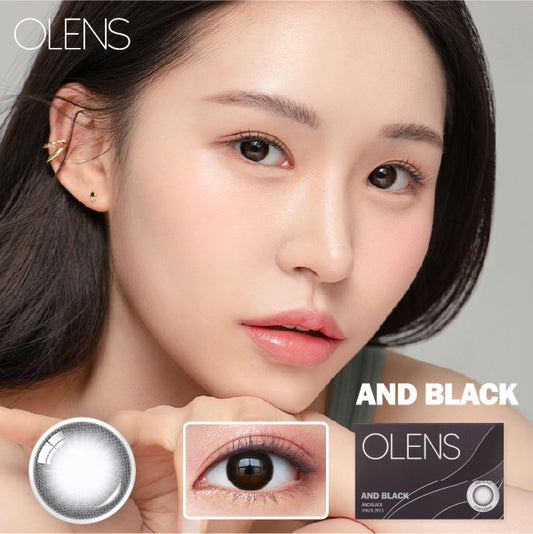 Olens月拋 1盒2片盒裝And Black